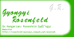 gyongyi rosenfeld business card